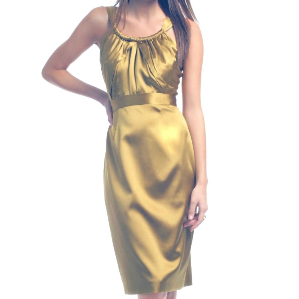 NWOT Elie Tahari Gold Yellow Fresca Silk Dress 2